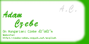 adam czebe business card